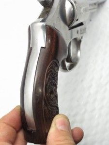 Skro Eagle Engraved Wood Gun Grips s w K L10 15 19 64 66 686 696 Round 