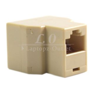   1x2 Ethernet Connector Splitter 1 to 2 sockets Internet Cable Cat 5 6