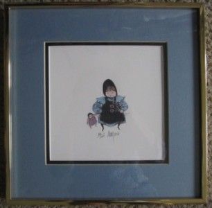 Buckley Moss CATHY Print framed under glass signed & numbered sold 