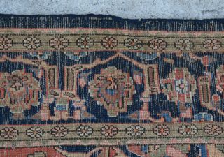 Antique Persian SAROUK Carpet Animals Colorful Old Handmade Oriental 