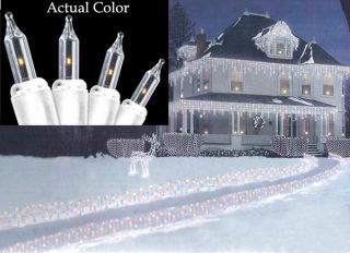 SET OF 150 CLEAR PATH CICLES MINI CHRISTMAS LIGHTS   WHITE WIRE