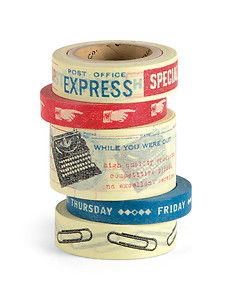 Cavallini Co Vintage Office Decorative Paper Tape Set
