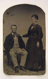 Tintype Maggie Cavanaugh 1860s Rundlett Watertown Wisc