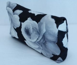 LANVIN BAG Purse SMALL CLUTCH.ROSE IMAGE Black & White Monochrome 