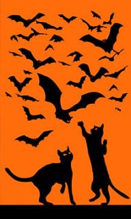 Black Cat Attack Wowindow Window Poster Halloween Decoration NEW