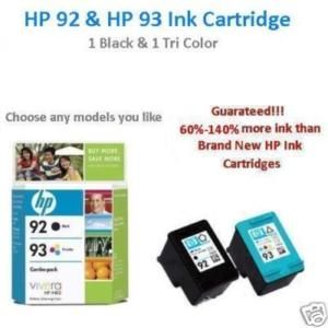 Packs HP 92 HP 93 Black and Color Ink Cartridges