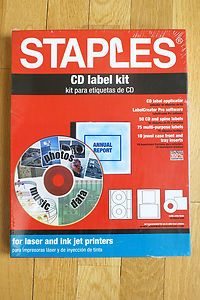 Staples CD Label Kit for Laser and Ink Jet Printers