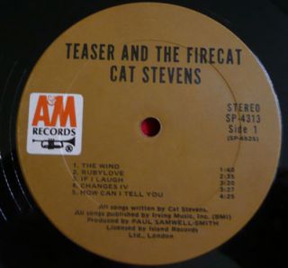 Cat Stevens Teaser and The Firecat LP Record SP4313