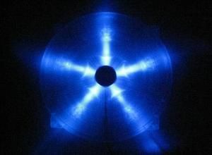 360mm Blue LED Clear Case Fan w Fan Grill Frame