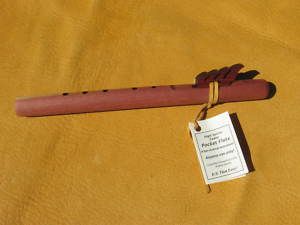   American Flute Short Pocket Spanish Cedar Wood, Key A; MADE IN USA