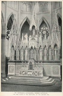   Altar St. Patricks Cathedral New York City ORIGINAL HISTORIC IMAGE