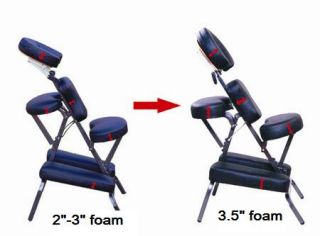 Portable Massage Chair 600lb Capacity Free Case Blue