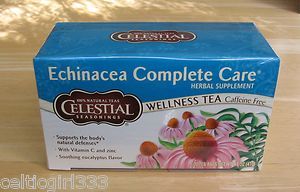 Celestial Seasonings Echinacea Complete Care Herbal Wellness Tea NIP 