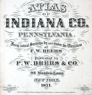 Above From an 1871 Atlas. The Atlas Title Page is Shown Above.