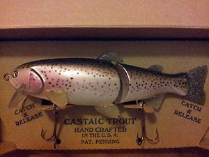 Castaic Lure Company Custom Hand Crafted Wood Rainbow Trout Swimbait 