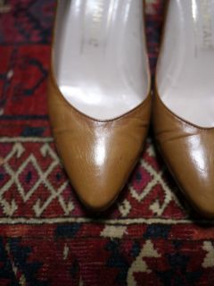 Vintage 1980s Chantal Italian Leather Classic High Heel Pumps 6 5 B 37 
