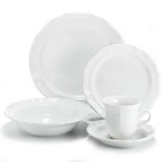 mikasa french countryside 5 piece dinnerware set gently scalloped 
