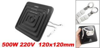 120mm x 120mm Ceramic Heating Element Infrared Heater Black 500 Watt 