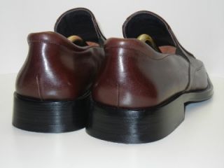 CESARE PACIOTTI Italy Mens Sz 10 C Burgandy Leather Loafers NICE