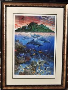 Framed Robert Lyn Nelson Hawaiian Muses L E H s Last Piece COA Marine 