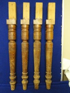 29 Oak Table Legs Antique Salvage Wood Furniture Replacement Turned 