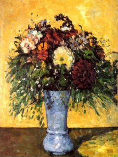 Cezanne Bouquet of Flowers Framed Canvas Giclee Repro