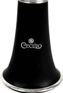 Cecilio Black Ebonite ABS BB Clarinet H017231 w Nickel Plated 17 Keys 