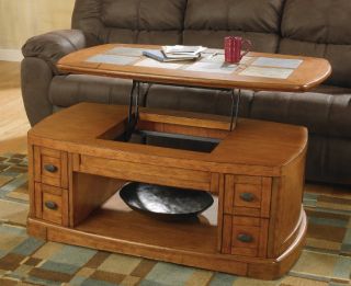 Accent Table Plank Park Lift Top Wood Coffee End Sofa