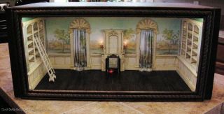 Dollhouse Miniature The Orleans Study Hand Crafted Room Box
