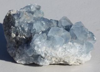   Celestite Brilliant Blue Crystal Cluster Celestine Madagascar