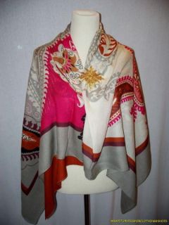 New CAbi Challis Scarf Shawl Large Size Silk Wool Fall 2009 Sold Out 