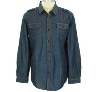 Sovereign Code Excess Chambray Sz Large Button Down Long Sleeve Jean 