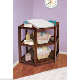 Badger Basket Diaper Corner Changing Table Storage Dresser Cherry New 