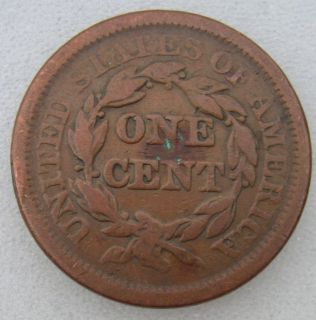 USA One Cent 1851 Liberty Head Large Cent