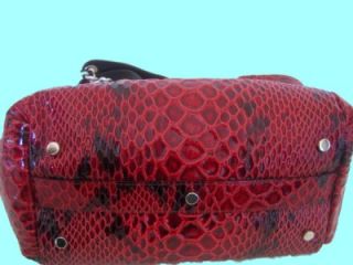 Cavalcanti Collection Italy Croc Embossed Ruby Leather New Large 