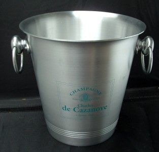 New French Aluminium Cazenove Champagne Ice Bucket Cooler,Unused