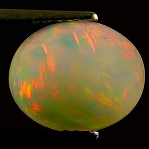 37 ct Exquisite Precious Rainbow Opal Oval Cabochon Cut Play of 