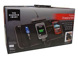 Sharper Image Portable Charging Valet Dock Station Charges All Phones 