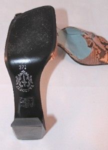 Vintage Cesare PACIOTTI Women Snake Skin Heels Pumps Shoes Size 7 5 37 