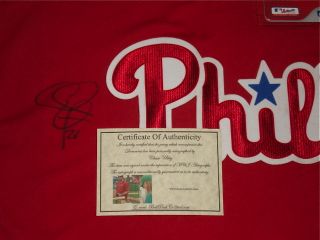 Chase Utley Autographed Jersey Phillies w Proof