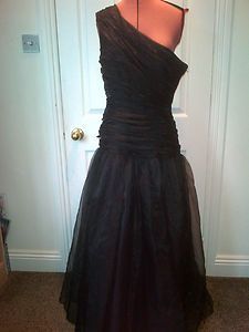 John Charles vintage black ball gown dress size uk 16 pristine 