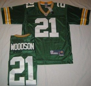 GREEN BAY PACKERS CHARLES WOODSON NFL JERSEY SEWN ON MEDIUM GREEN
