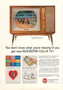 1961 RCA Victor Color TV Television Chalfont Vintage Ad