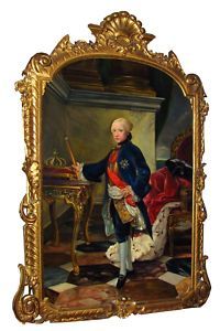 7357 18th C Oil on Canvas Portrait of King Charles IV