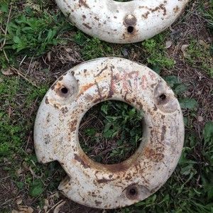 Pair Allis Chalmers Front Wheel Tractor Donut Wheel Weights Wd Wd45 Wc 