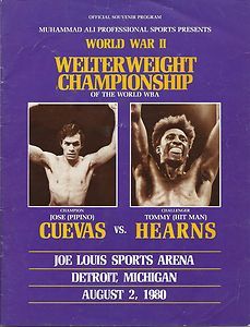 Thomas Hearns Pipino Cuevas On Site Boxing Program August 2 l980 lst 