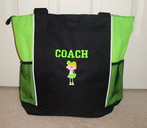 Cheer Cheerleader Poms Twirl Coach Tote Bag Personalize