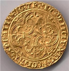 France Charles VI 1380 1422 Gold ECU Dor A La Coronne Mint Circa 