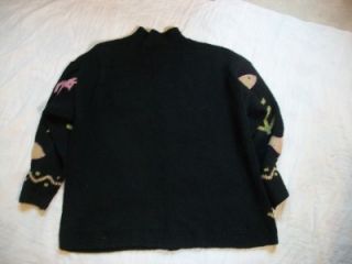 Womens Celina Yang Designs Animal Cardigan Sweater 2X Cotton Ramie 