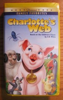 Charlottes Web Cartoon VHS Video E B White